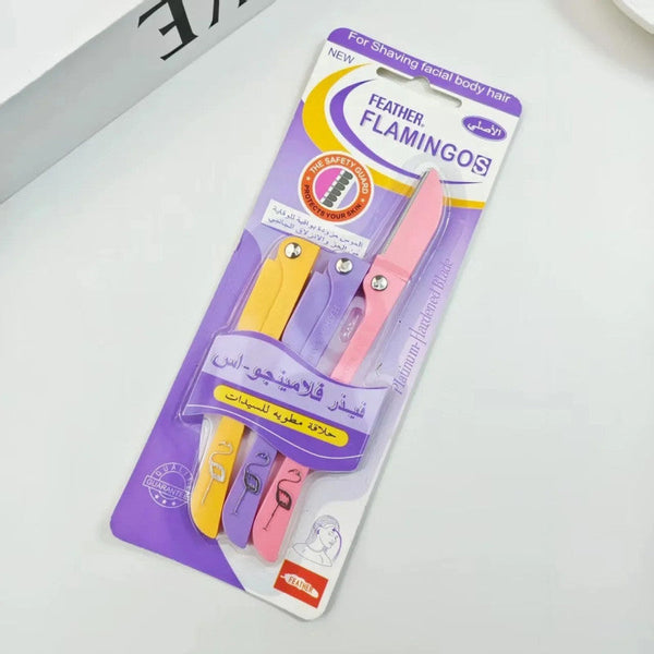 Trinkle Foldable Razor for Women – Facial Hair Remover Eyebrow Trimmer (Pack of 3)