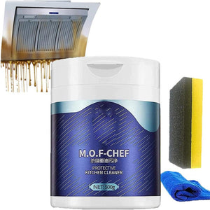 MOF Chef Kitchen Cleaner Powder – Heavy Duty Burn & Grease Remover | Descaling & Shine Cleaner