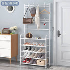 5 Layer Steel Shoe Rack Organizer – Multi-Tier Storage with Hangers & Shelves