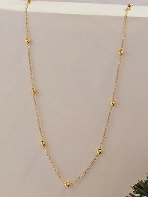 Gold Ball Necklace Chain for Women – Elegant Minimal Jewelry