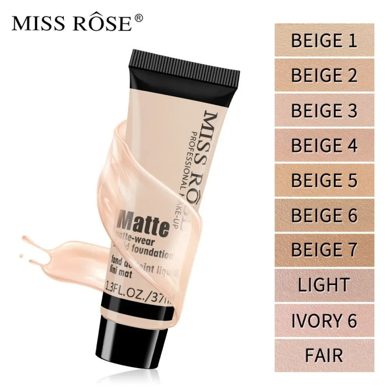 Miss Rose Matte Foundation – Long Lasting Full Coverage Liquid Foundation