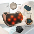 Shiatsu Car Pillow Massager – Electric Neck & Back Massager with Heat | Relaxation Cushion