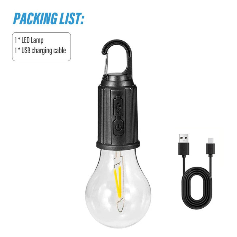 Solar Camping LED Bulb – Rechargeable Hanging Light for Outdoor, Emergency & Load Shedding