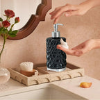 450ML Luxury Soap Dispenser – Elegant Hand Wash & Sanitizer Pump Bottle (Textured Design)