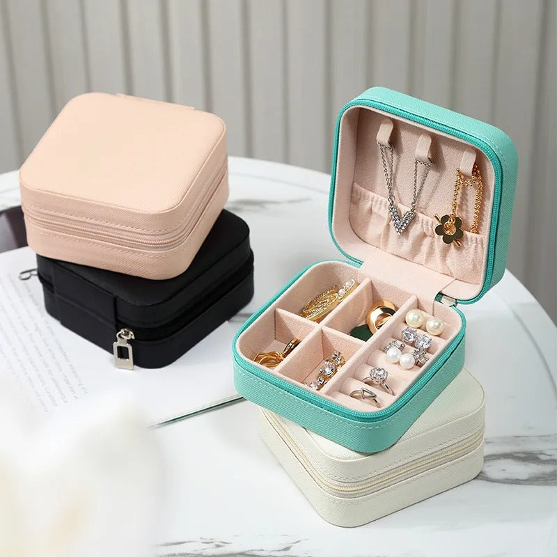 Premium Leather Jewellery Organizer Box – Travel Storage Case for Women