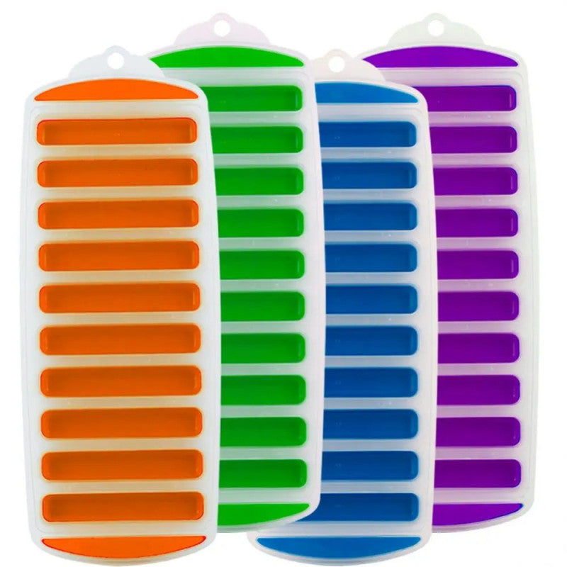 Pack of 2 Button Ice Cube Tray – Press Type Ice Mold | Easy Release Ice Cube Maker for Drinks