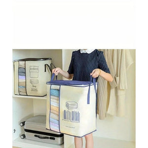 Pack of 2 Peach Storage Bag – Large Clothes & Bedding Organizer with Handles
