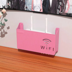 Wall Mounted WiFi Router Storage Box – Cable Organizer & Router Shelf