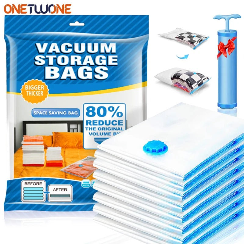Vacuum Storage Bags with Hand Pump (10 Pack 50x70cm) – Space Saving Compression Bags