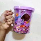 Kids Glitter Mug – Cartoon Fun Cup with Sparkle Effect (With Lid)