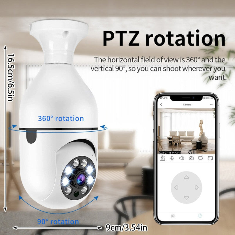 WiFi Bulb Camera 360° – HD Security Camera with Mobile App