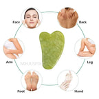Jade Roller 2 in 1 Set – Face Massager & Gua Sha Tool for Skin Lifting & Glow