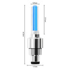 Pack of 4 Car Wheel LED Valve Lights – Blue Motion Sensor Tire Lights (Universal Fit)
