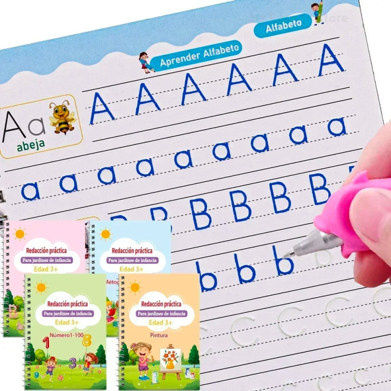 Children Writing Practice Book for Kids – Reusable Magic Copybook Set