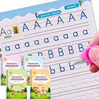 Children Writing Practice Book for Kids – Reusable Magic Copybook Set