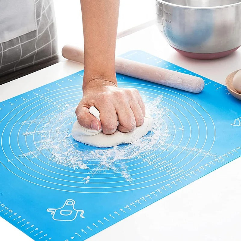 Roti Making Silicone Mat – Non Stick Dough Rolling Board | Anti Slip Baking & Kneading Mat (Measured Design)