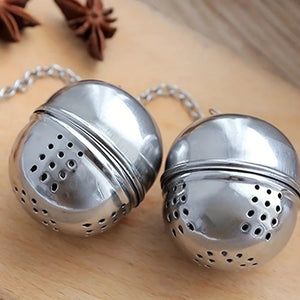 Pack of 2 Tea Ball Infuser – Stainless Steel Loose Tea Strainer | Reusable Tea Filter with Chain