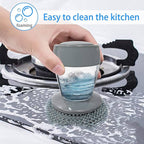 Pack of 2 Automatic Liquid Dispensing Palm Brush – Multi-Purpose Kitchen Cleaning Brush