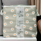 Pack of 2 Floral Large Storage Bag – Multipurpose Clothes & Blanket Organizer