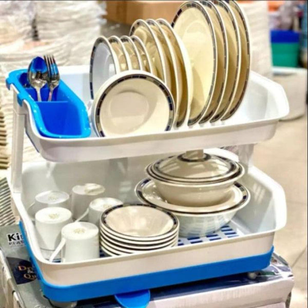 Kitchen Master Dish Drying Rack – Kitchen Organizer with Drain Tray & Cutlery Holder