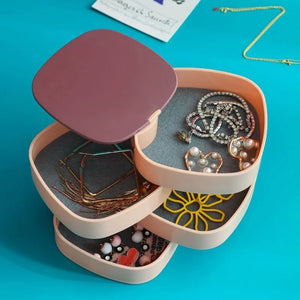 Plastic Jewellery Organizer Box – Multi-Layer Storage Case for Accessories