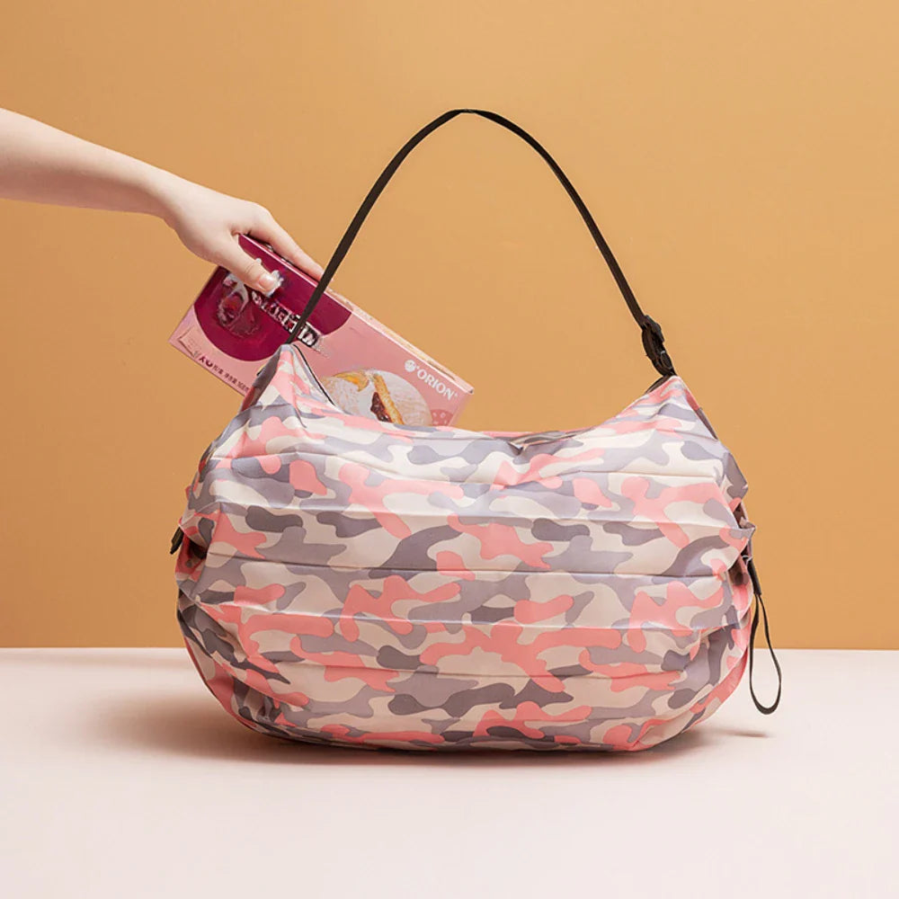Foldable Zipper Storage Bag – Large Capacity Travel & Shopping Tote