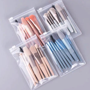 8pcs Makeup Brush Set – Soft Professional Cosmetic Brushes Kit for Face & Eyes