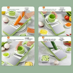 5 in 1 Vegetable Slicer Cutter – Multi Function Mandoline Slicer | Kitchen Chopper & Grater Tool