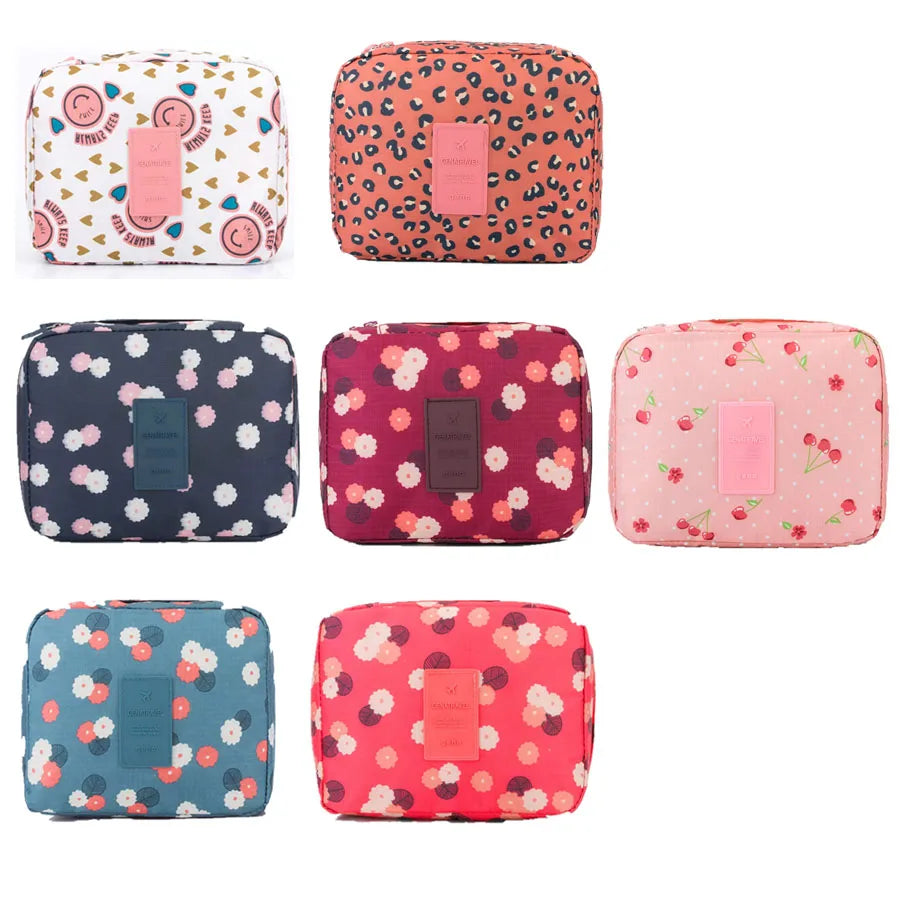 Travel Makeup Pouch – Waterproof Cosmetic Organizer Bag with Compartments