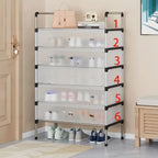 Dust Proof 6 Layer Shoe Rack – Multi-Tier Covered Shoe Organizer Cabinet