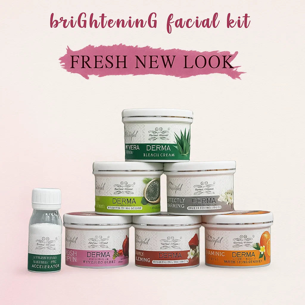 Derma Facial Kit 7-in-1 – Complete Brightening & Glow Skin Care Set