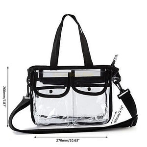 Transparent Cosmetic Bag – Waterproof Makeup Organizer with Shoulder Strap