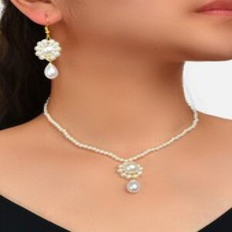 Pearl Necklace & Earring Set for Women – Elegant Jewelry Set