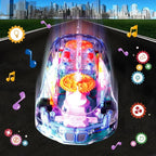 Transparent Police Concept Car Toy for Kids – Light & Gear Motion Puzzle Car