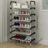 6 Layer Steel Shoe Rack – Heavy Duty Multi-Tier Shoe Organizer