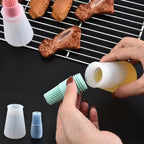 Pack of 2 BBQ Oil Brush Bottle – Silicone Basting Brush with Dispenser