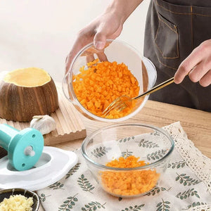 Push Chopper 1.5 Litre – Manual Vegetable Chopper | Press & Chop Cutter for Onion, Garlic