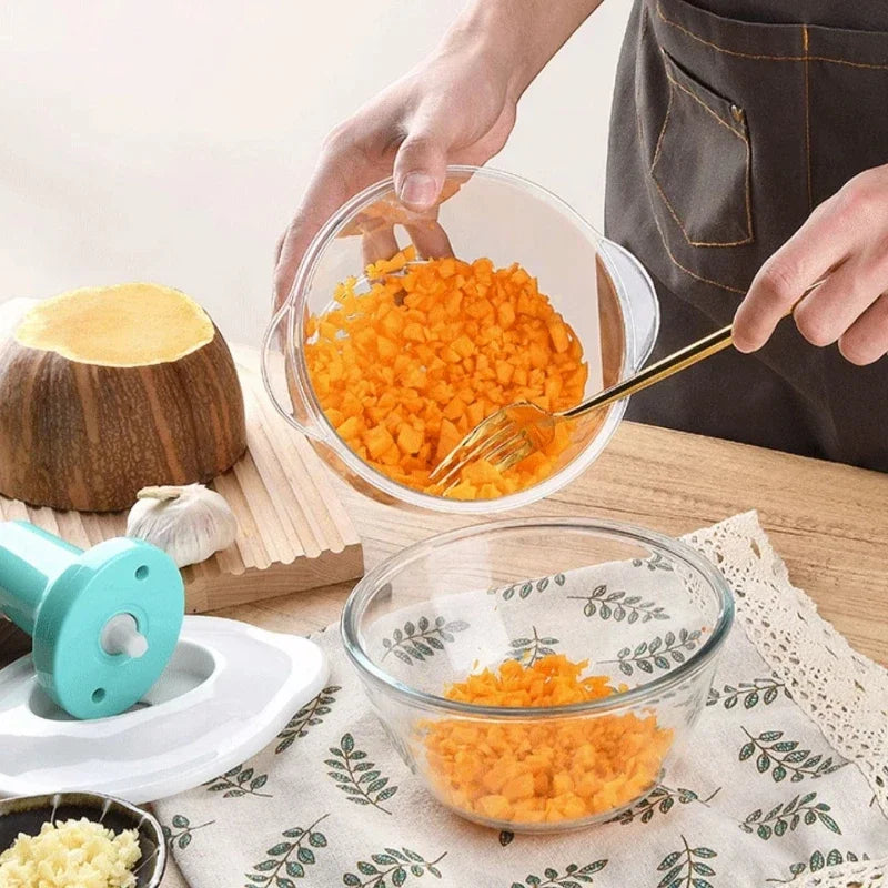 Push Chopper 1.5 Litre – Manual Vegetable Chopper | Press & Chop Cutter for Onion, Garlic
