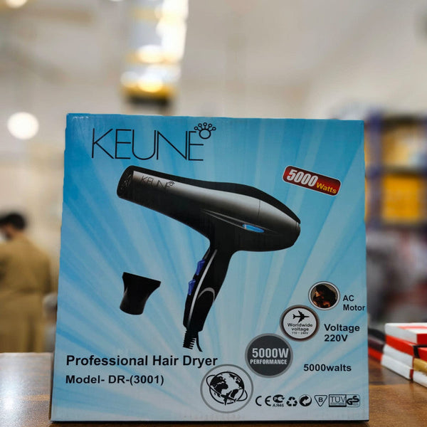 Keune Hair Dryer DR-3001 – 5000W Professional AC Motor Dryer | Fast Drying & Smooth Styling