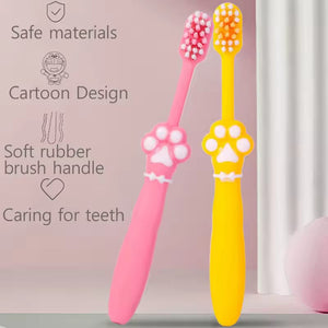 Kids Cartoon Cat Claw Toothbrush – Soft Bristle Baby Toothbrush with Cute Design
