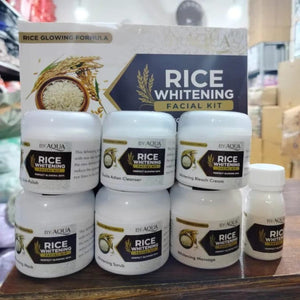 Aqua Rice Whitening Facial Kit – 6 Step Glow Facial Set | Brightening & Smooth Skin Care Kit