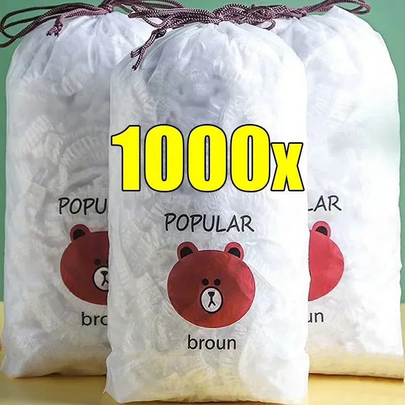 Elastic Food Covers (Disposable/Reusable) – Stretchable Bowl & Plate Covers | Kitchen Food Wrap Set