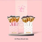 BH Cosmetics 12pcs Makeup Brush Set with Bucket Holder – Super Soft Professional Cosmetic Brushes Kit