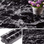 Black Marble Sticker Sheet (60x200cm) – Self Adhesive Waterproof PVC Kitchen Countertop & Cabinet Cover