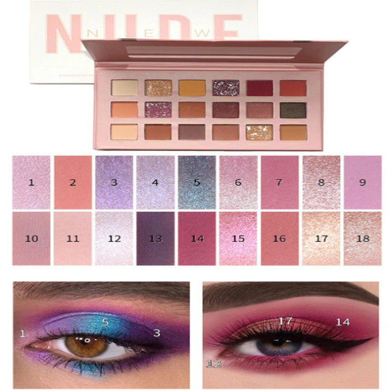 Nude Eyeshadow Palette – Matte & Shimmer Natural Eye Makeup Kit