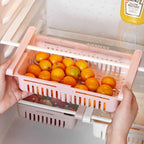 Pack of 2 Fridge Storage Basket – Adjustable Fridge Drawer Organizer | Sliding Storage Box for Fruits & Vegetables