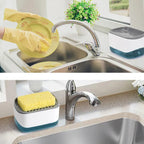 2-in-1 Soap Pump Caddy – Liquid Soap Dispenser with Sponge Holder (Press Type)
