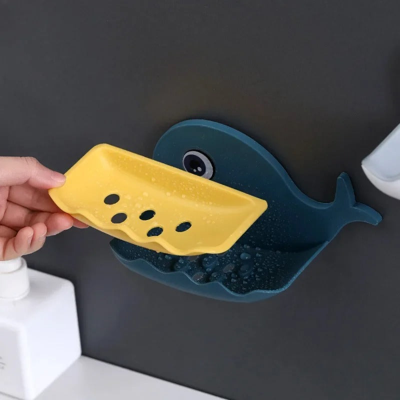 Fish Soap Holder – Cute Wall Mounted Soap Dish with Drain Holes