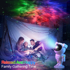 LED Astronaut Galaxy Projector Lamp – Rotating Star Night Light with Adjustable Projection