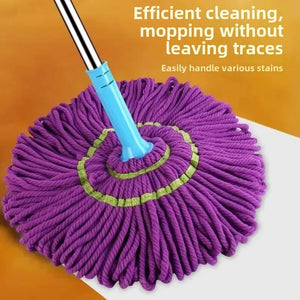 Twist Mop Wring-Out – Hand Press Floor Cleaning Mop with Super Absorbent Head